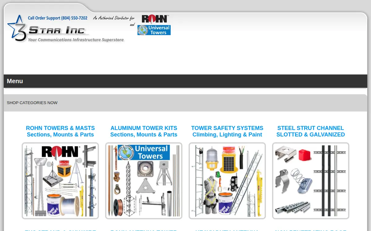 Homepage of 3 Star, INC.