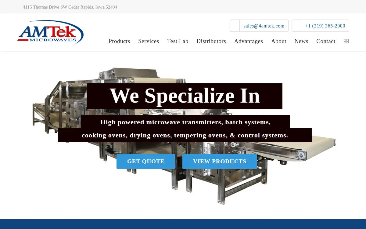 Homepage of Applied Microwave Technology, INC.