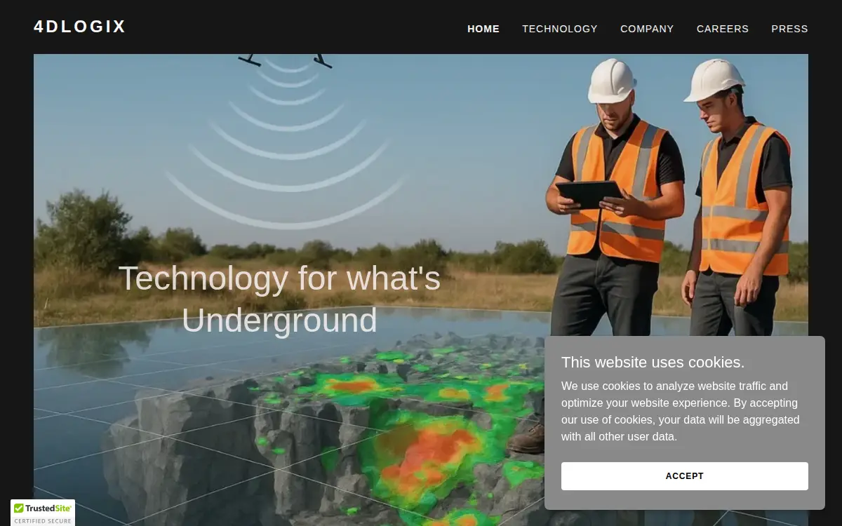 Homepage of 4dlogix, INC