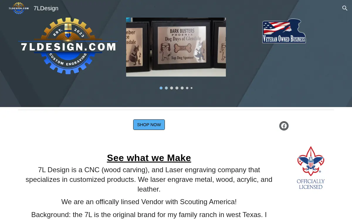 Homepage of 7l Design LLC