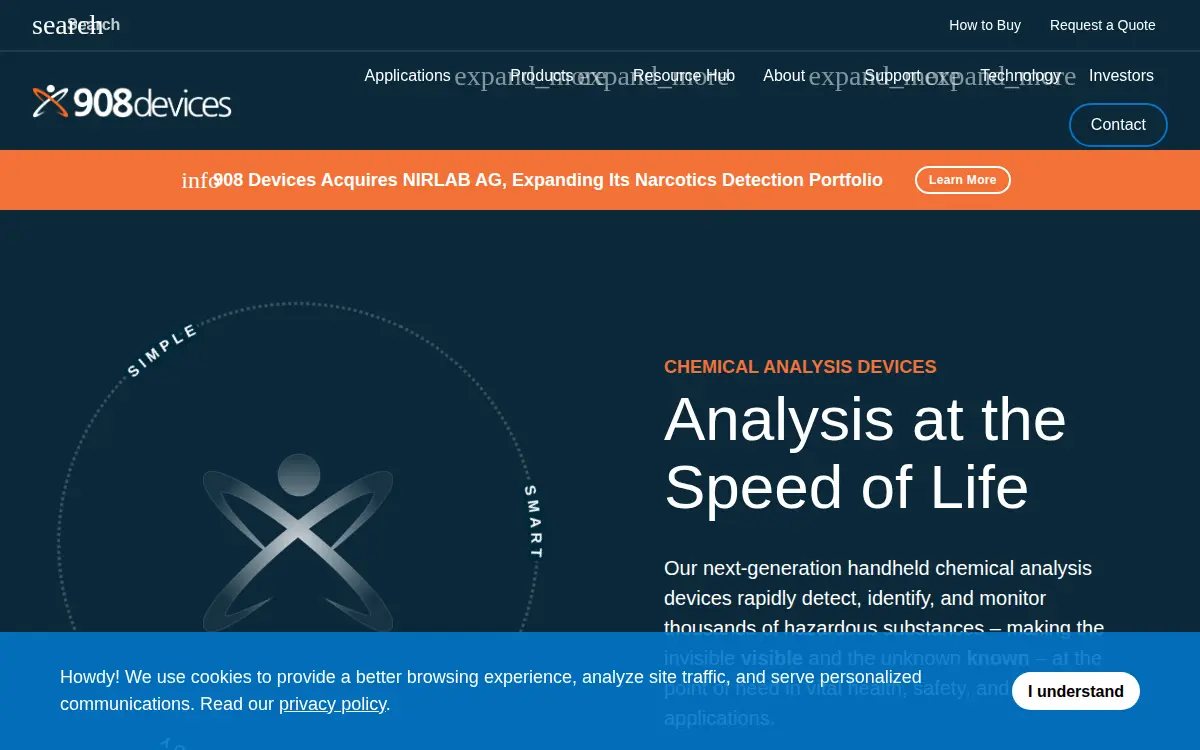 Homepage of 908 Devices INC
