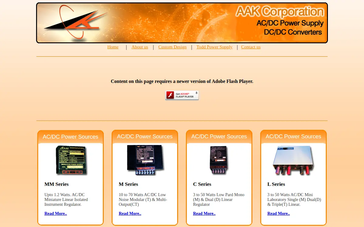 Homepage of Aak Power Supply CORP