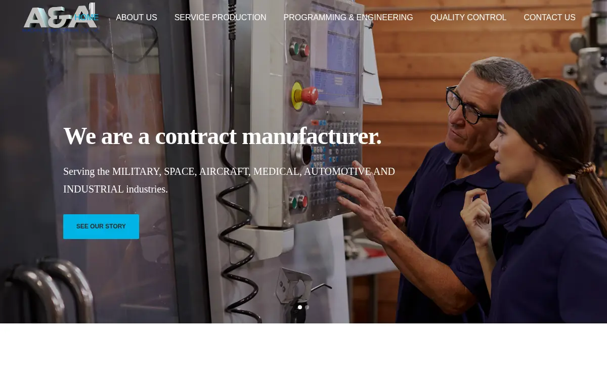 Homepage of A & a Machine & Development Company, INC.