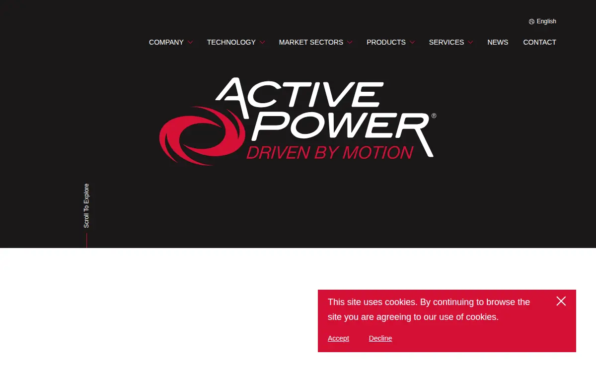 Homepage of Active Power INC