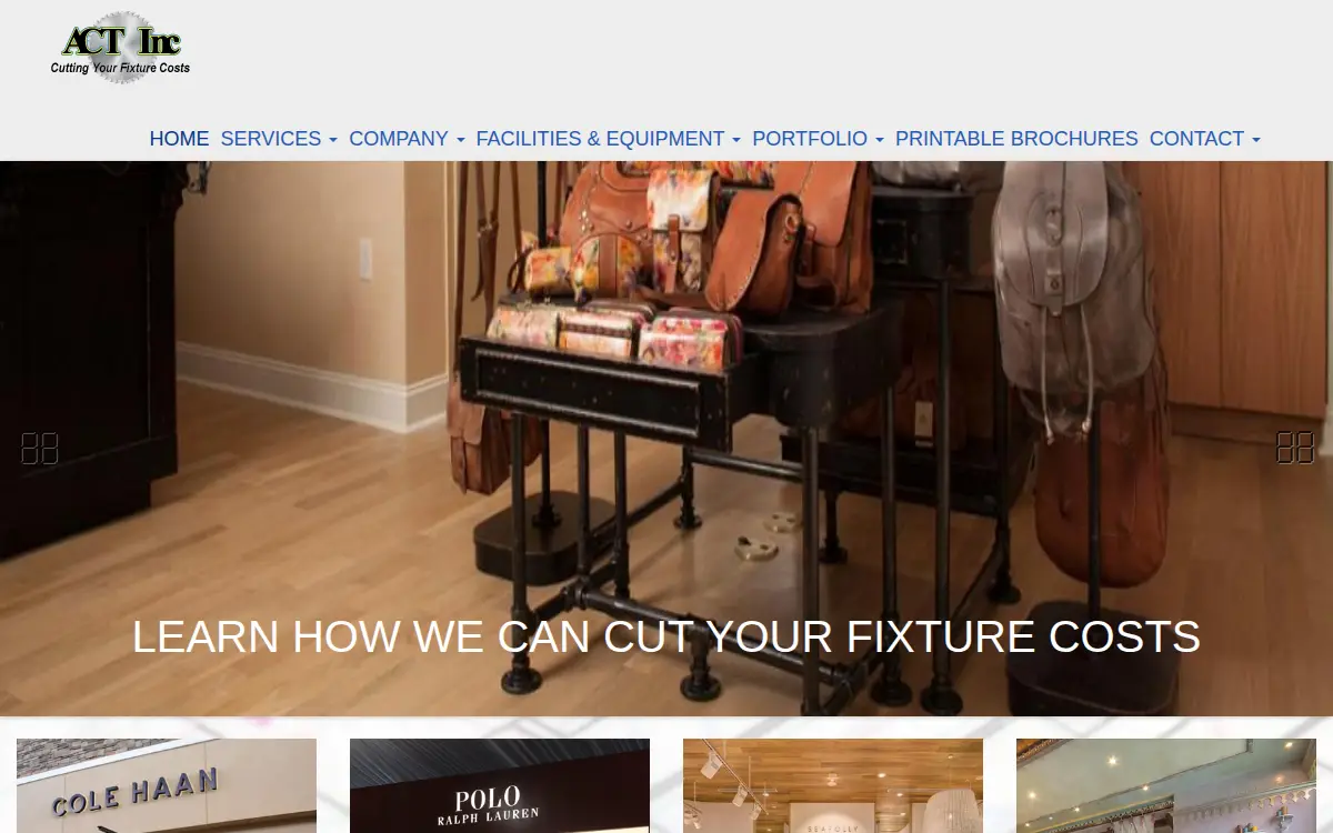 Homepage of Automated Cutting Technologies, INC