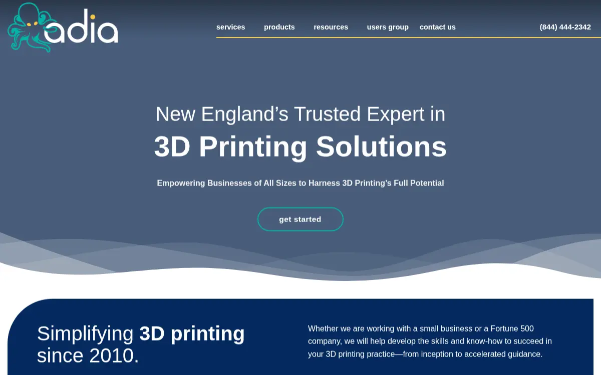 Homepage of Adia INC