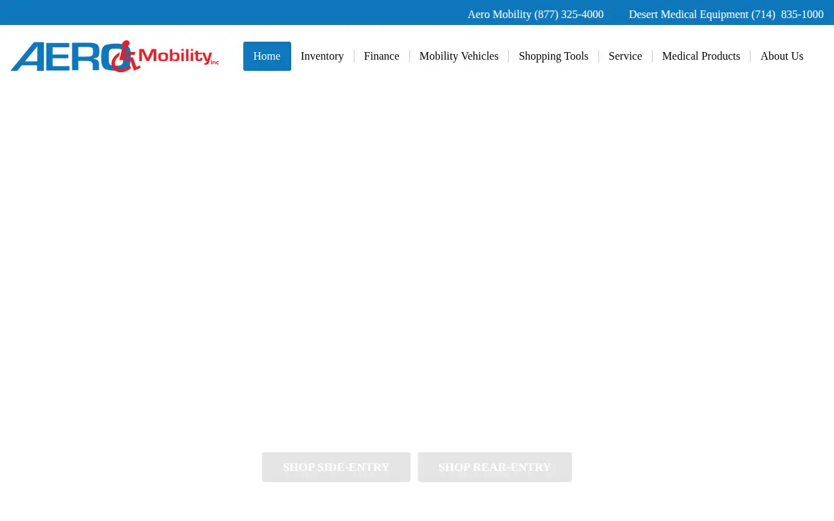 Homepage of Aero Mobility, INC.