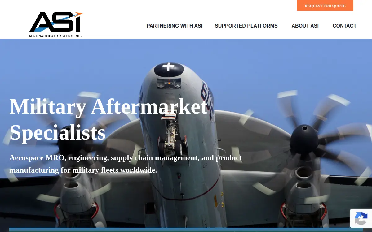 Homepage of Aeronautical Systems, Incorporated