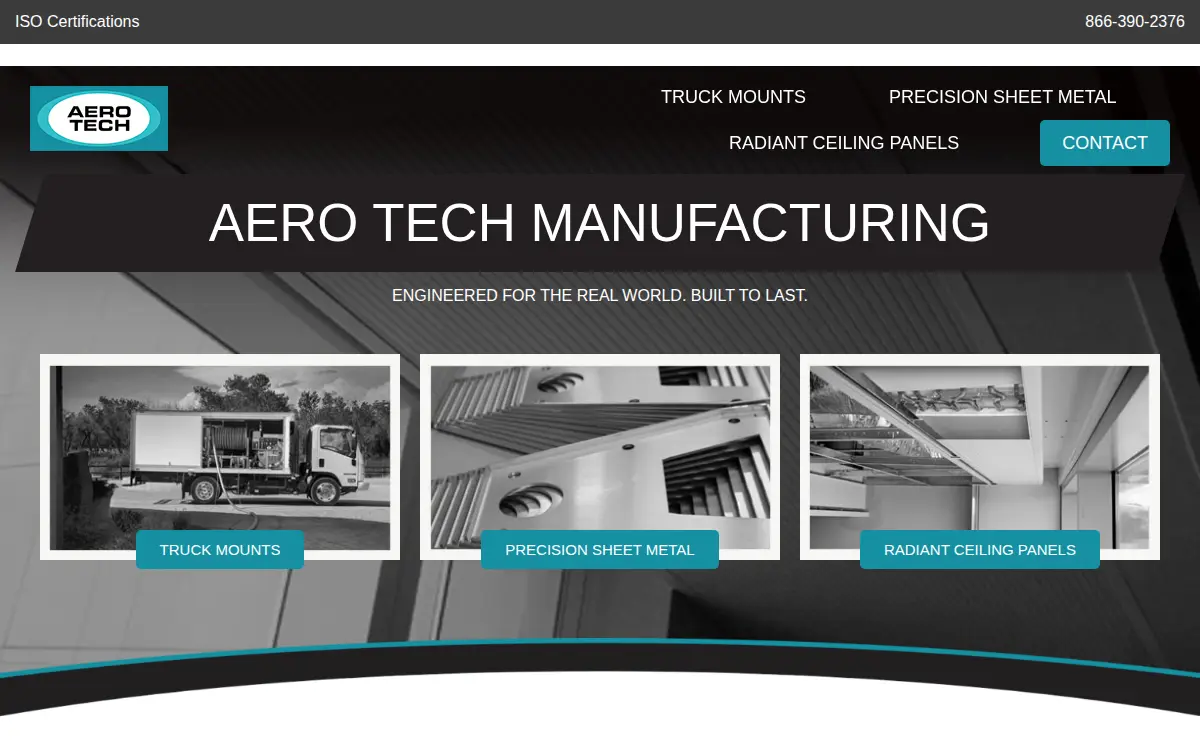 Homepage of Aero-tech Mfg. INC
