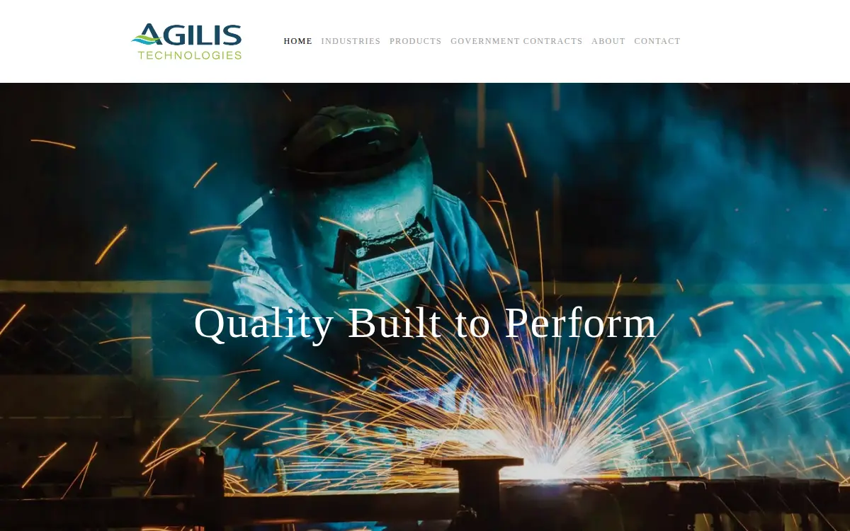 Homepage of Agilis LLC