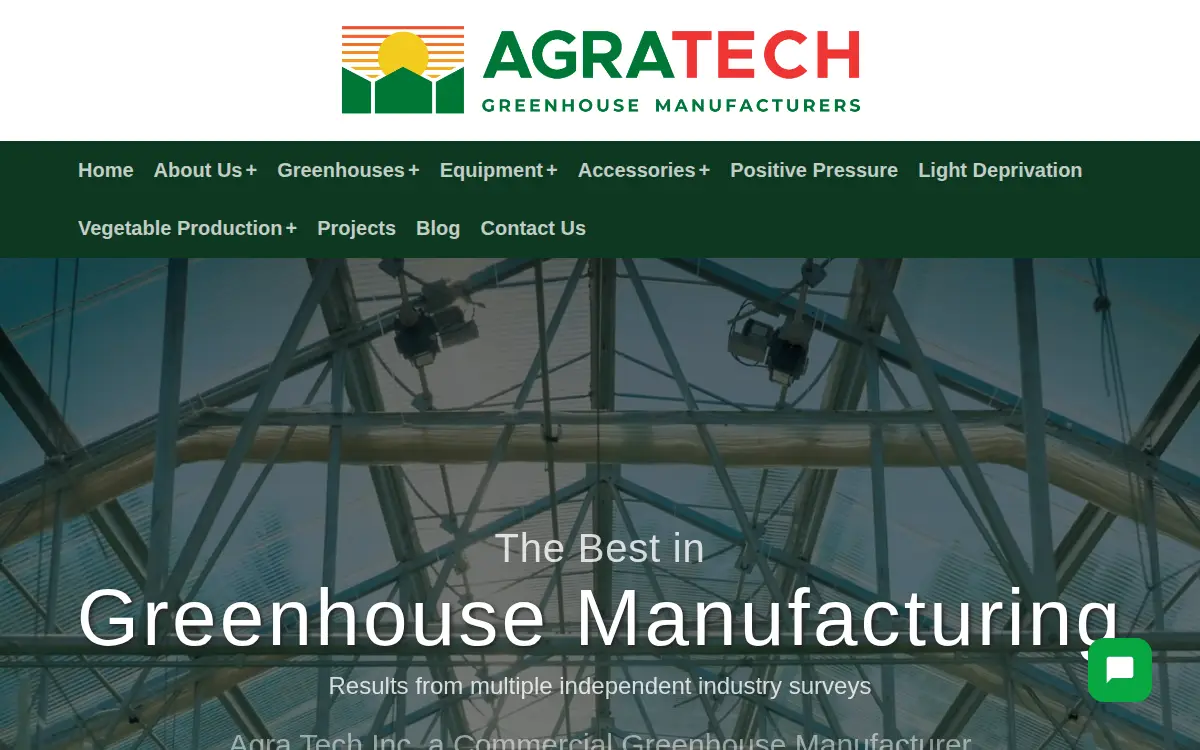 Homepage of Agra Tech, INC.