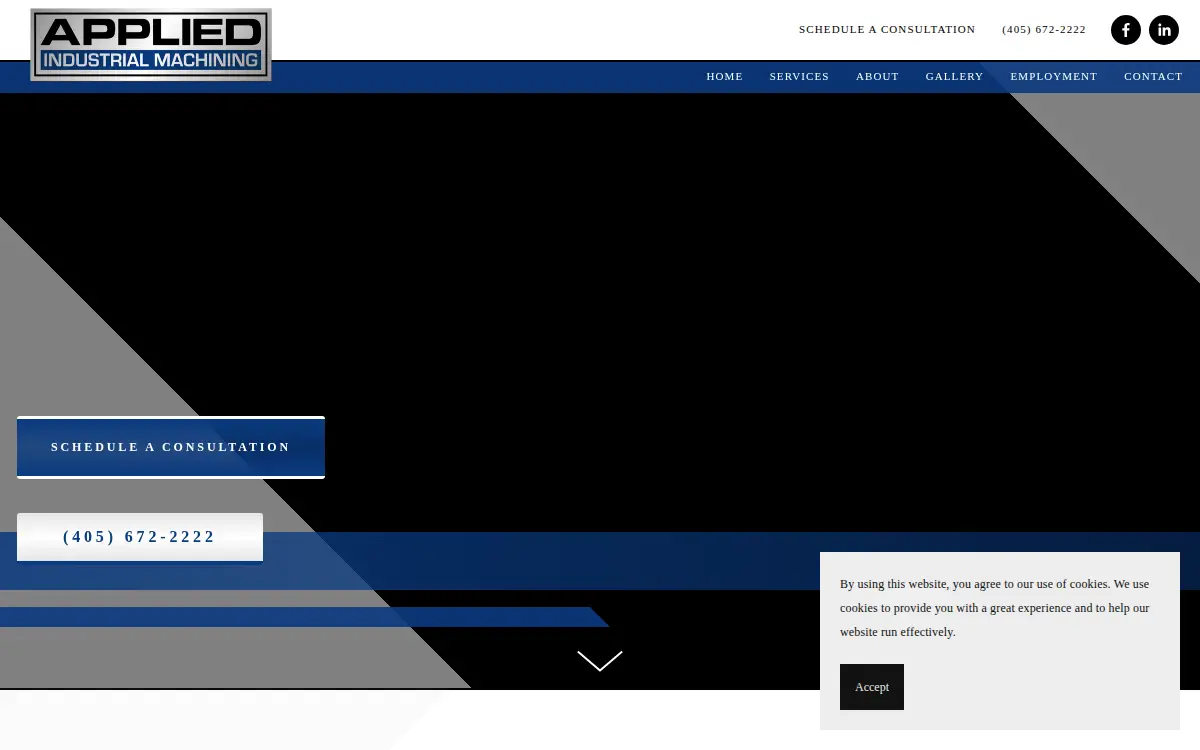 Homepage of Applied Industrial Machining, LLC