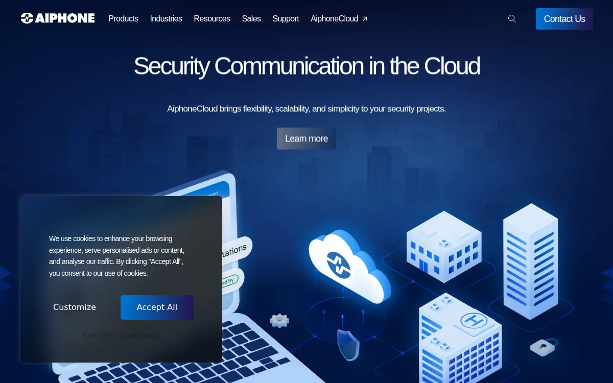 Homepage of Aiphone Corporation