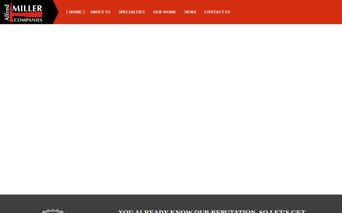 Homepage of Alfred Miller Contracting CO