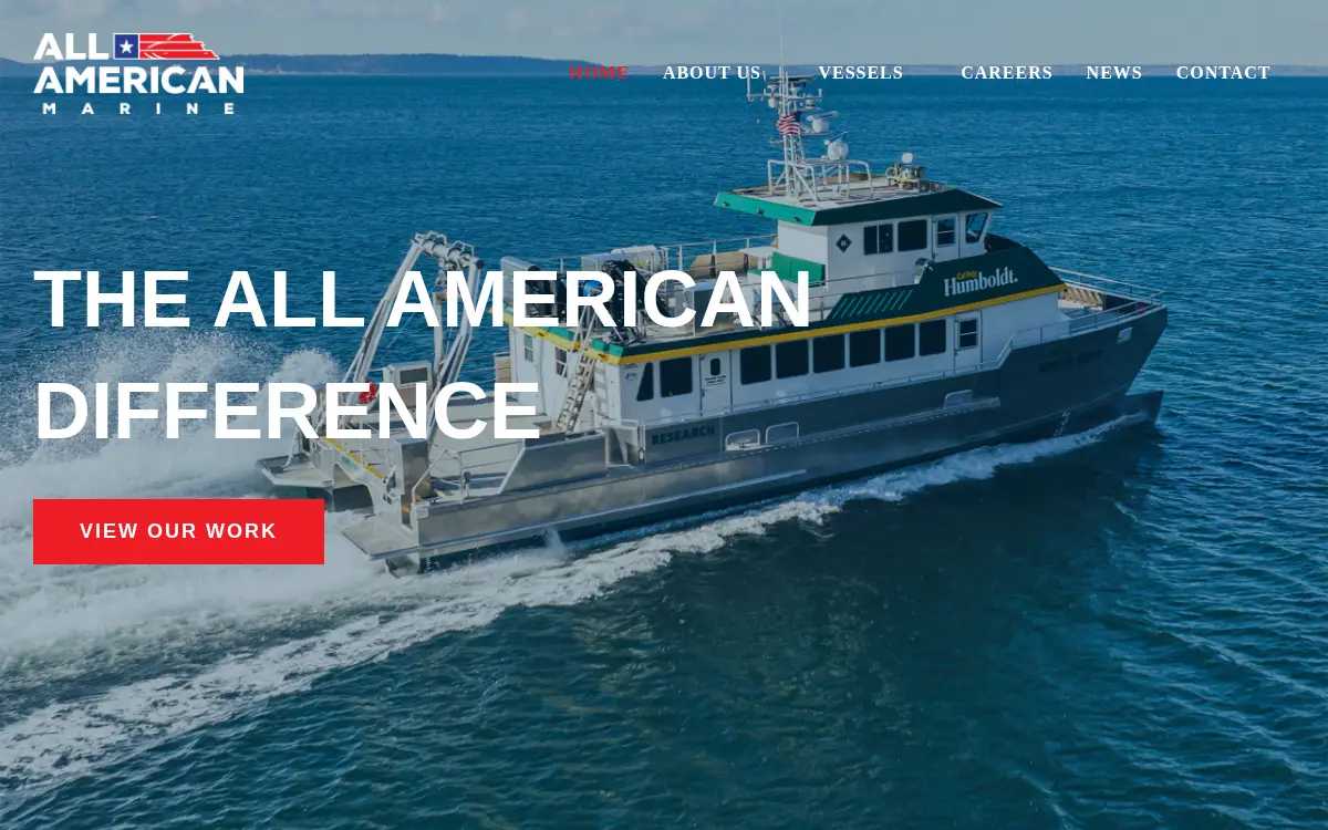 Homepage of All American Marine INC