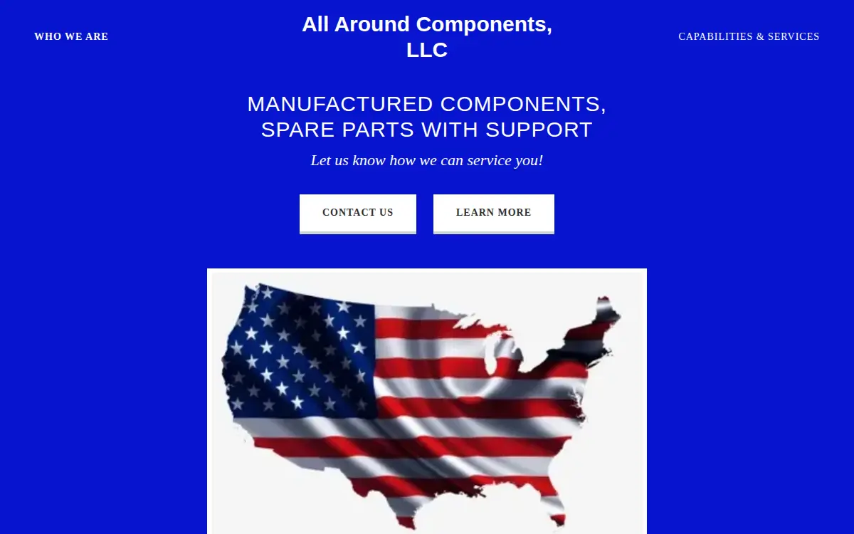 Homepage of All Around Components, LLC