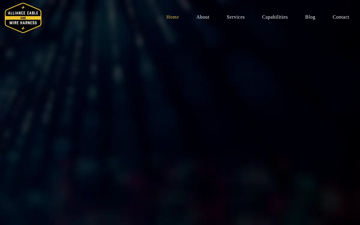 Homepage of Alliance Cable and Wire Harness LLC