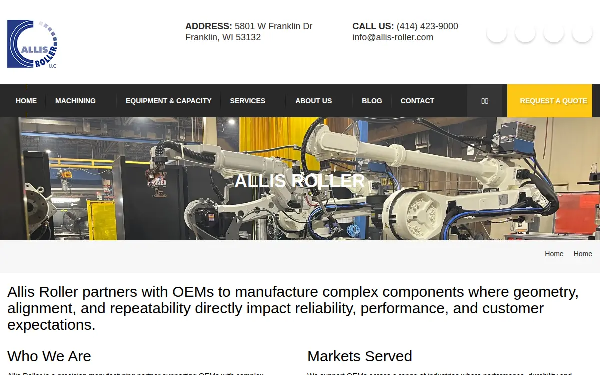 Homepage of Allis-roller LLC