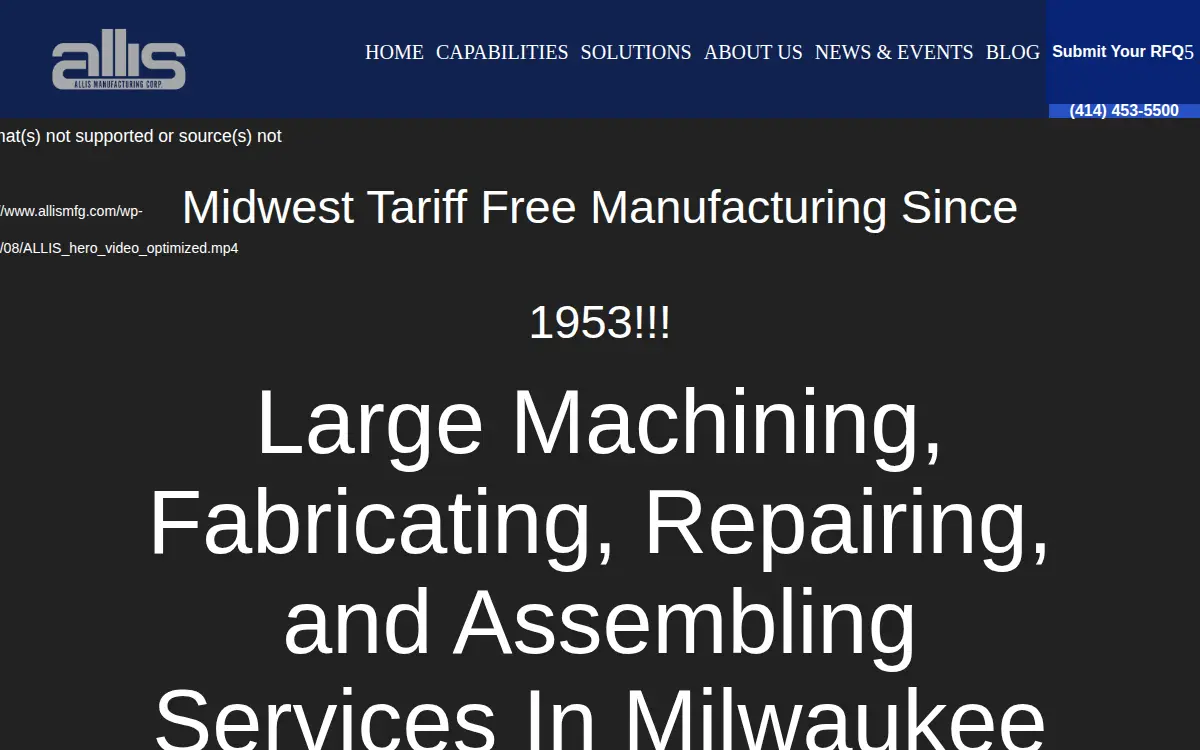 Homepage of Allis Manufacturing CORP.