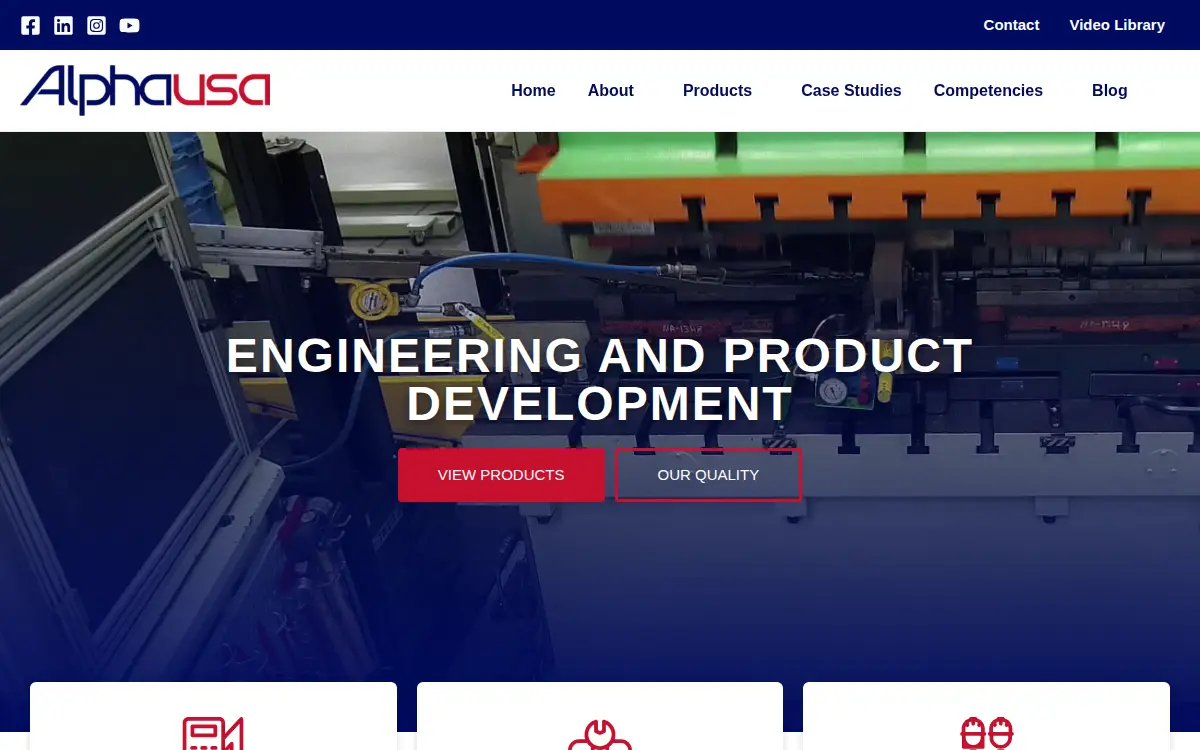Homepage of Washers INC