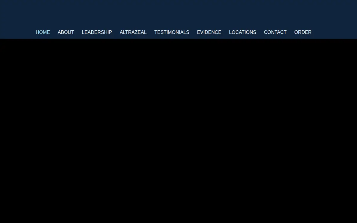 Homepage of Altrazeal Life Sciences INC