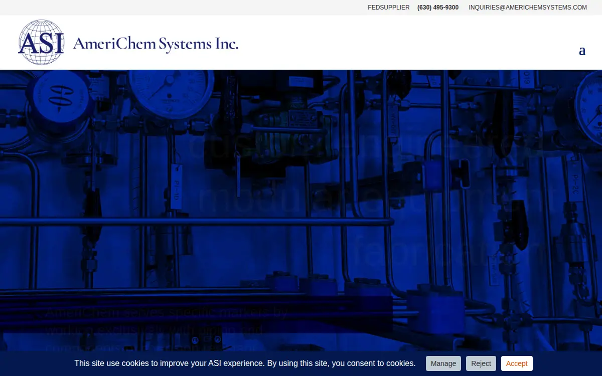 Homepage of Americhem Systems INC.