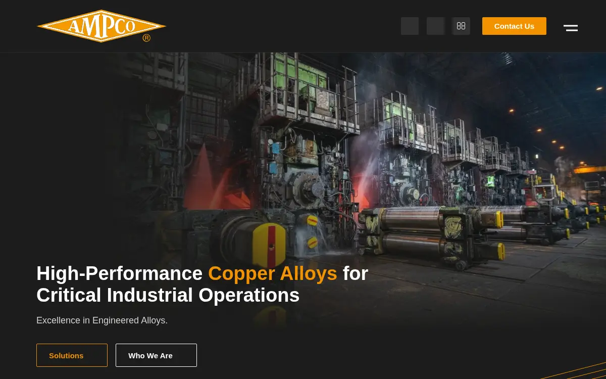 Homepage of Ampco Metal INC