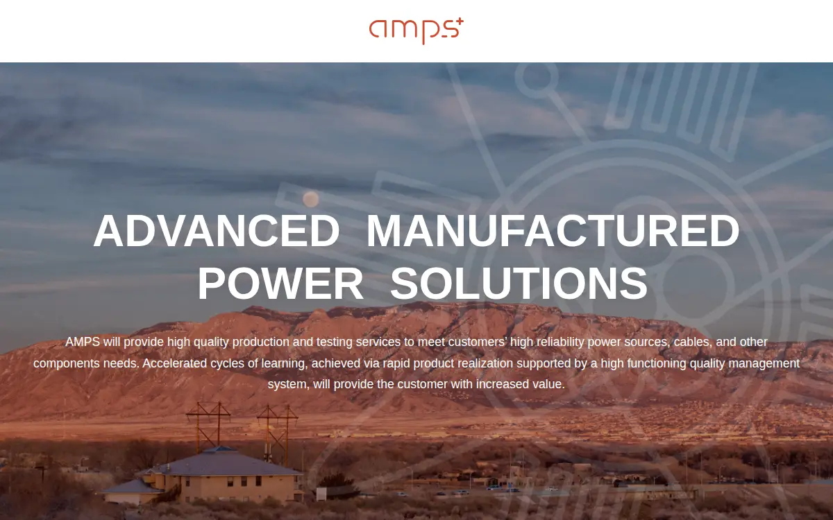 Homepage of Advanced Manufactured Power Solutions LLC