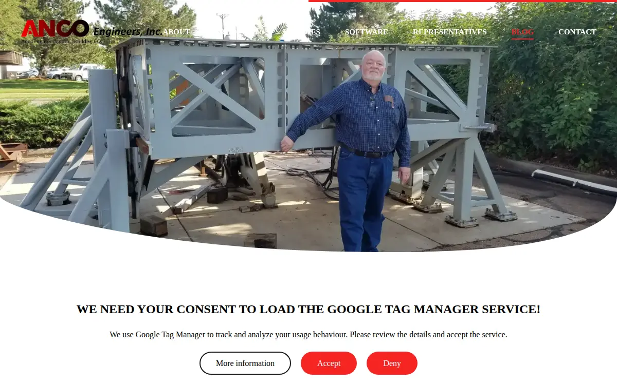 Homepage of Anco Engineers, INC