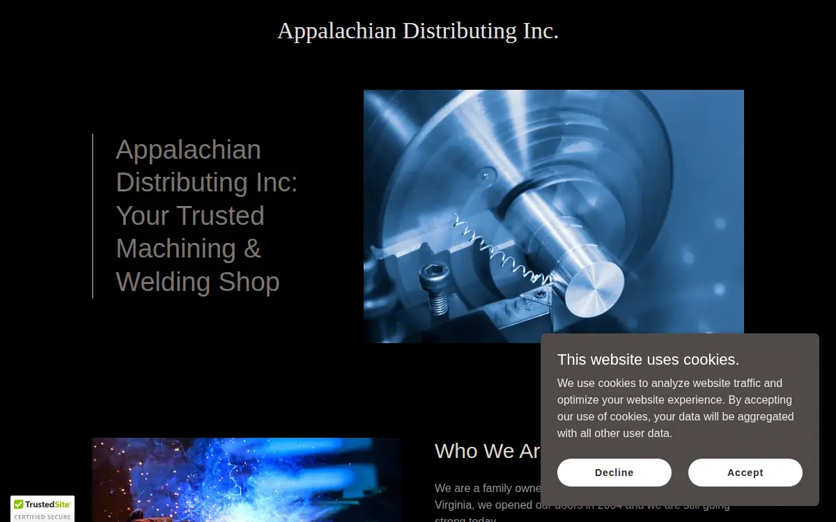 Homepage of Appalachian Distributing INC.
