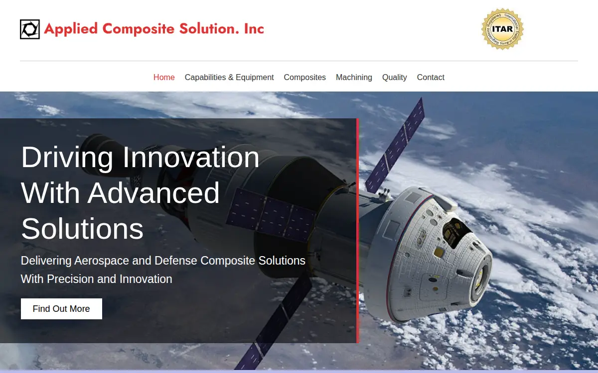 Homepage of Applied Composite Solutions Incorporated