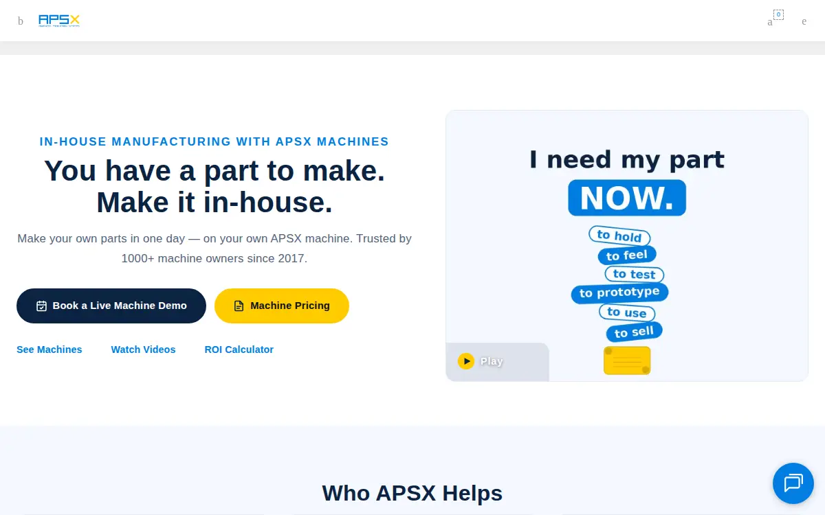 Homepage of Apsx LLC