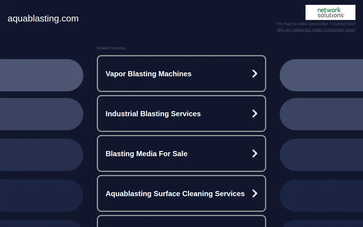 Homepage of Aqua Blasting CORP