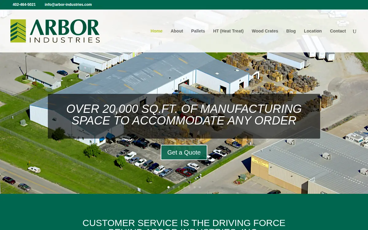 Homepage of Arbor Industries, INC.