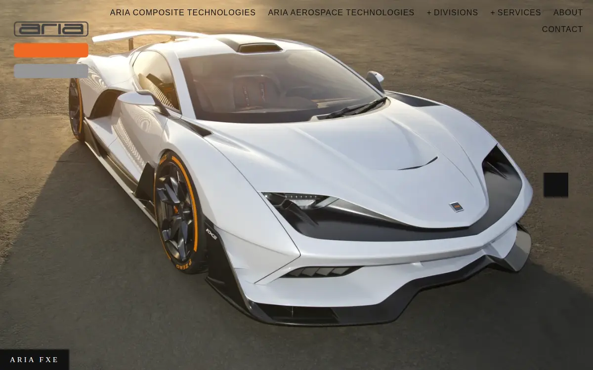 Homepage of Aria Group, Incorporated