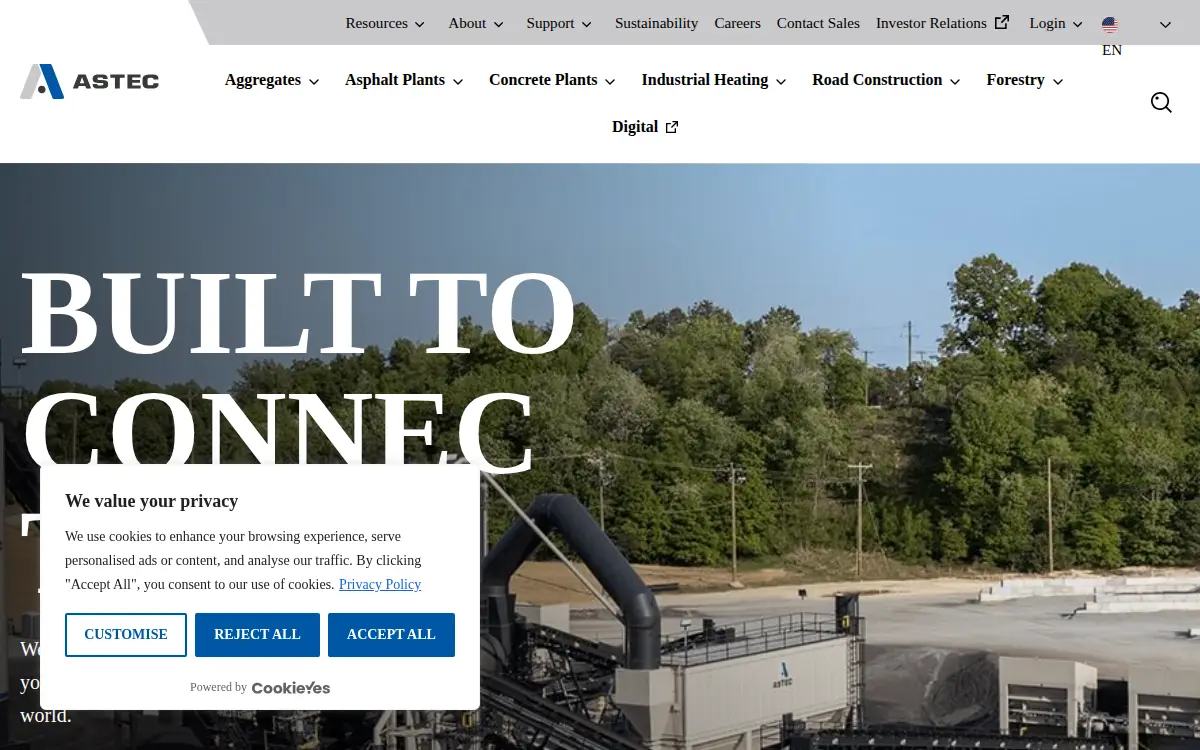 Homepage of Astec Industries INC