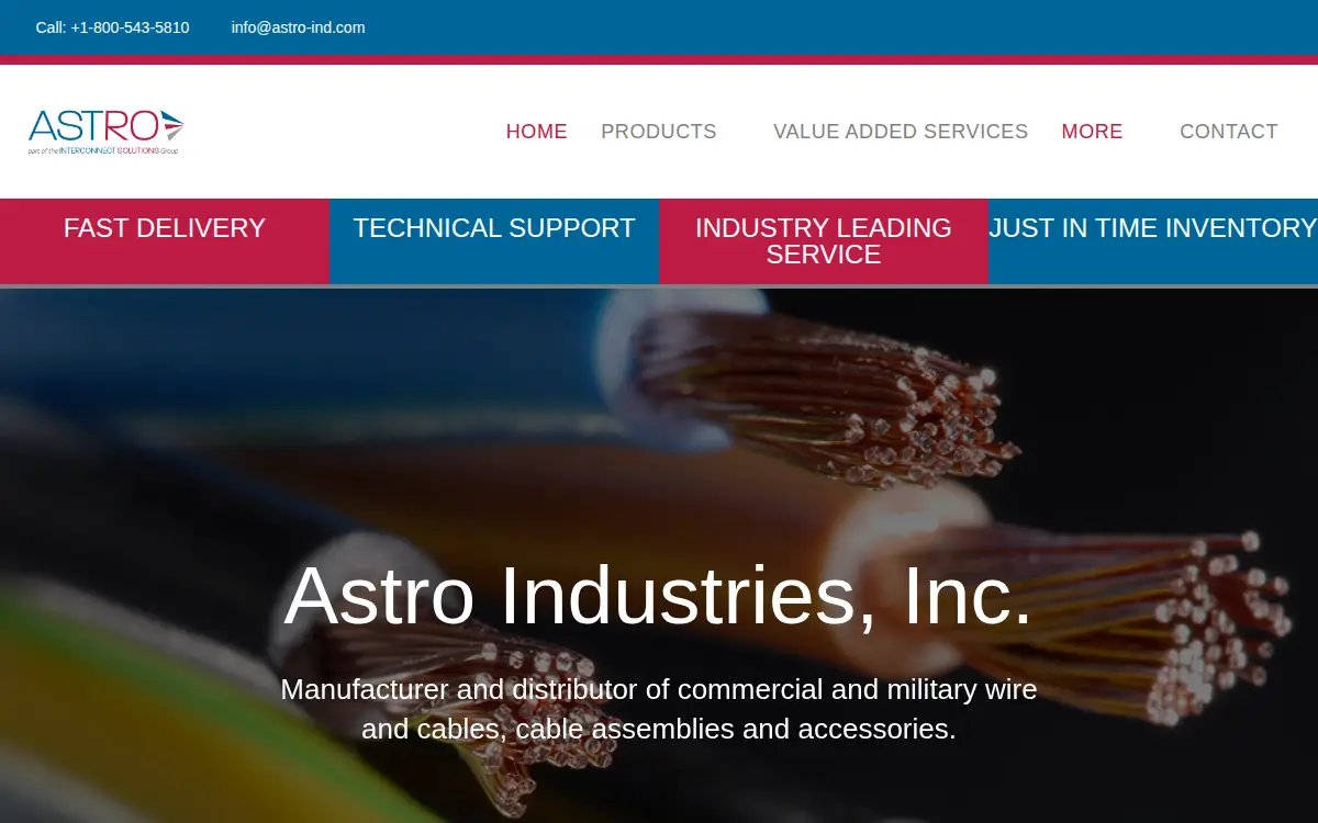 Homepage of Astro Industries INC