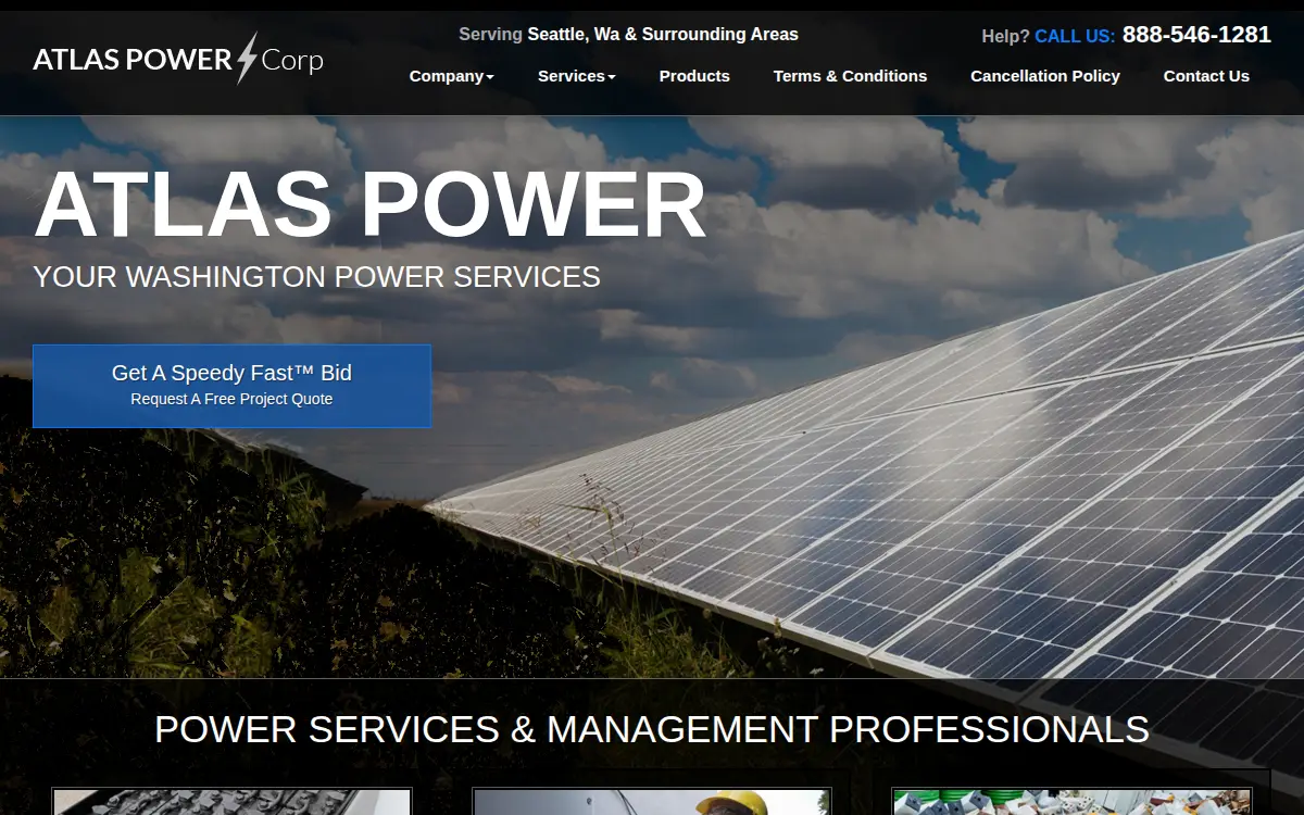 Homepage of Atlas Power CORP
