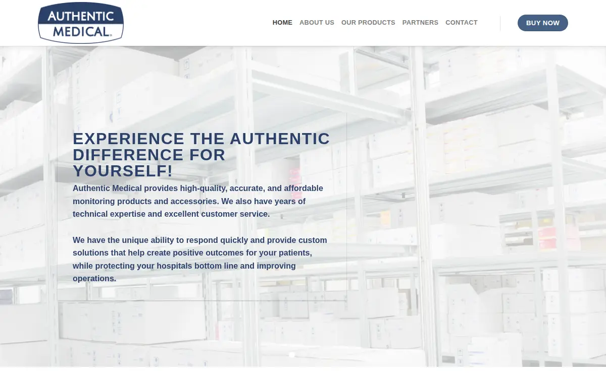 Homepage of Authentic Options, LLC