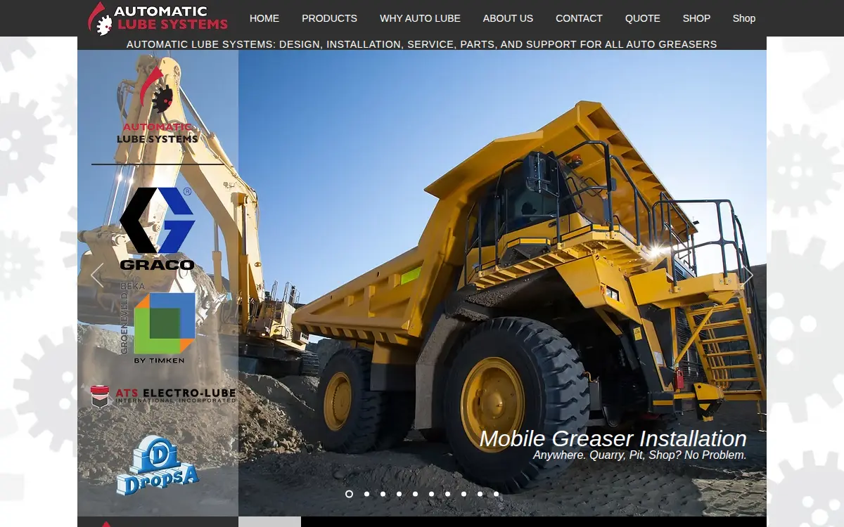 Homepage of Automatic Lube Systems, INC.