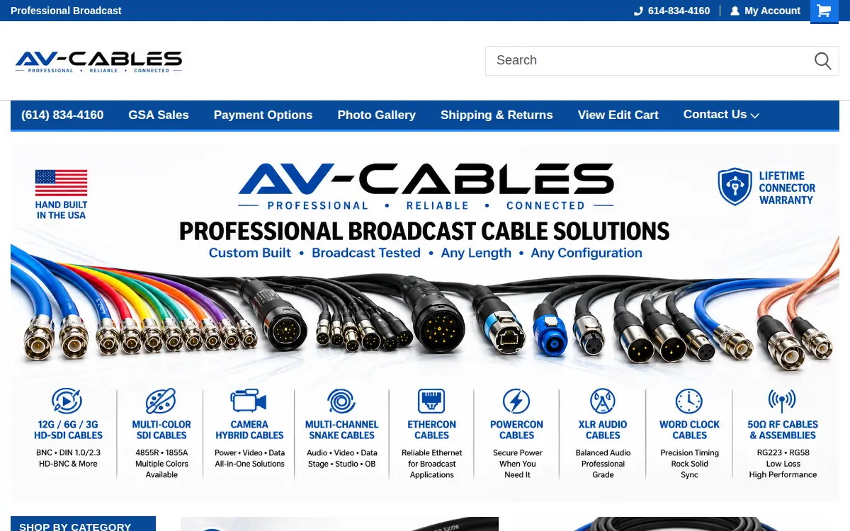 Homepage of Computer Cable Specialty LLC