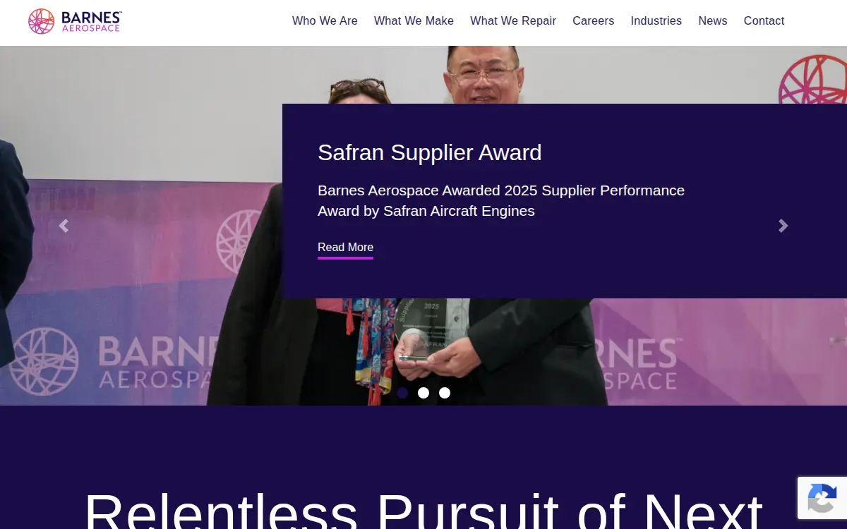 Homepage of Barnes Group INC