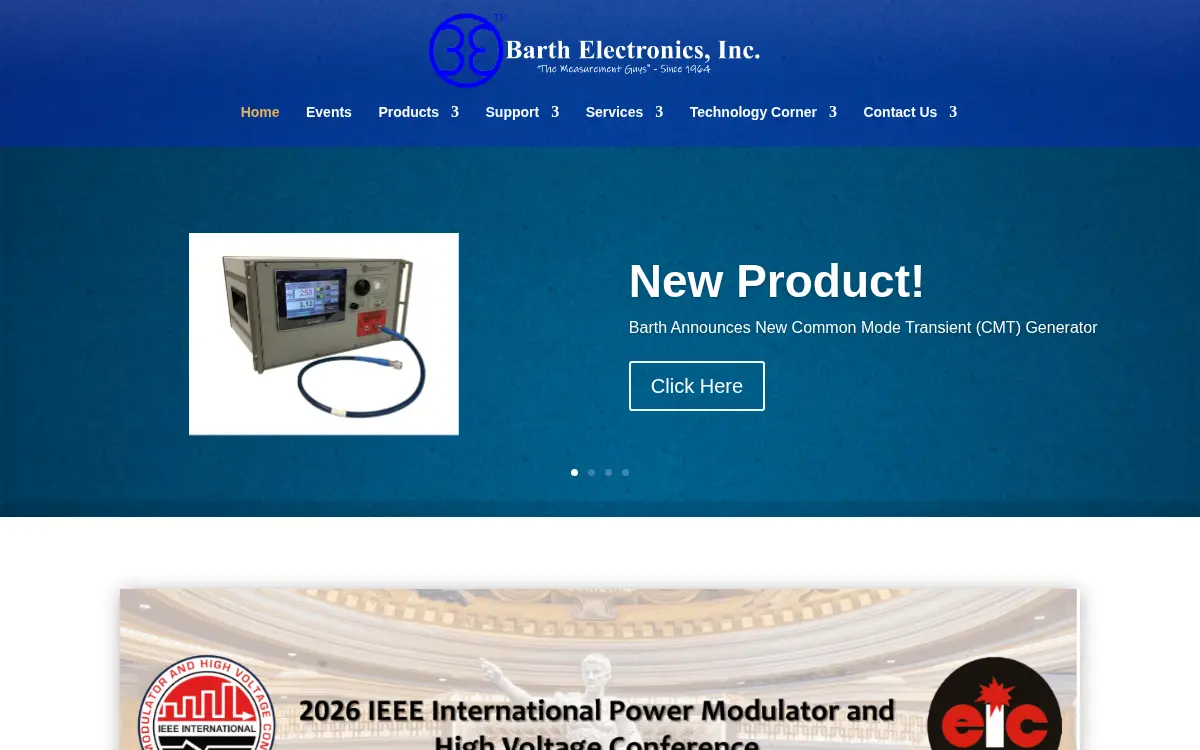 Homepage of Barth Electronics INC