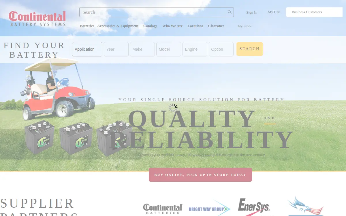 Homepage of Battery Systems, INC
