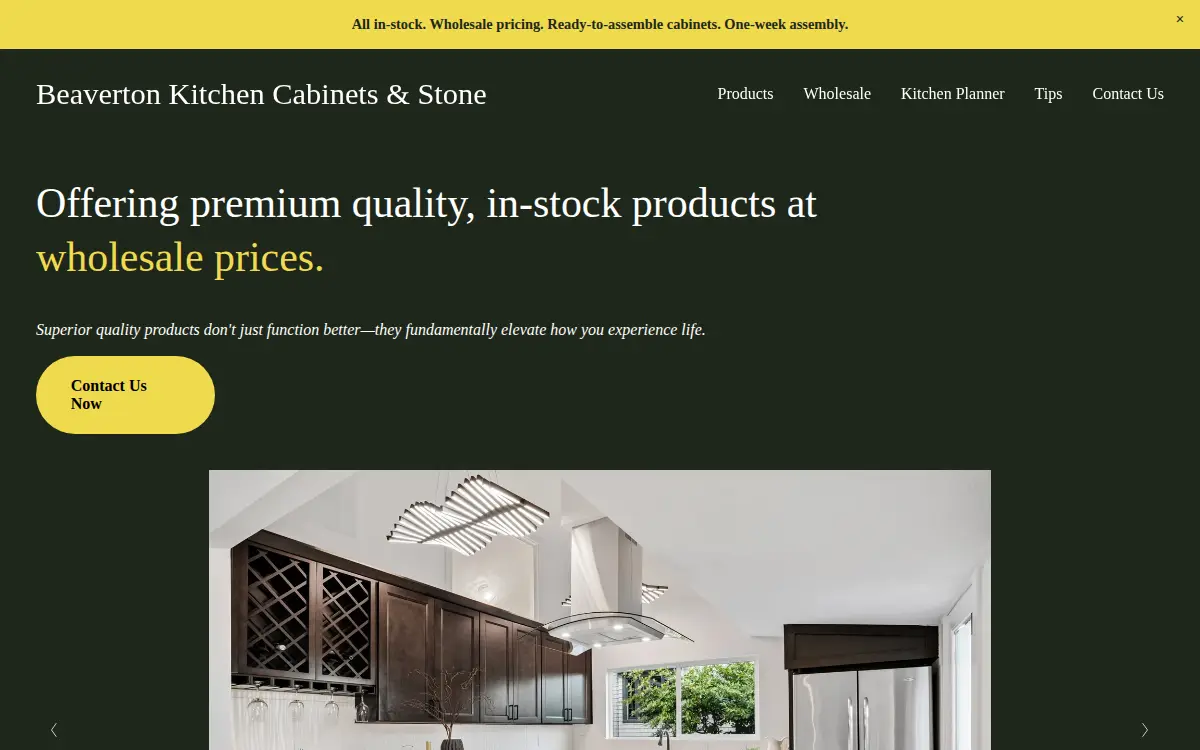 Homepage of Beaverton Kitchen Cabinet & Stone, INC.