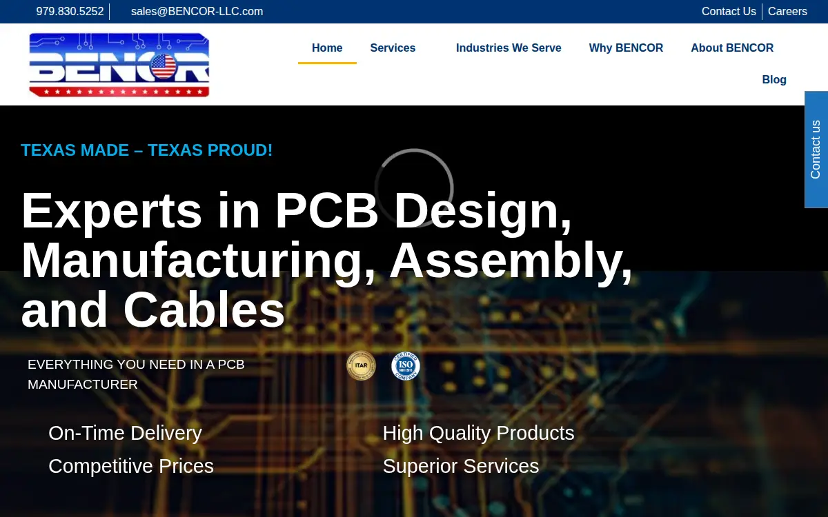 Homepage of Bencor, L.l.c.