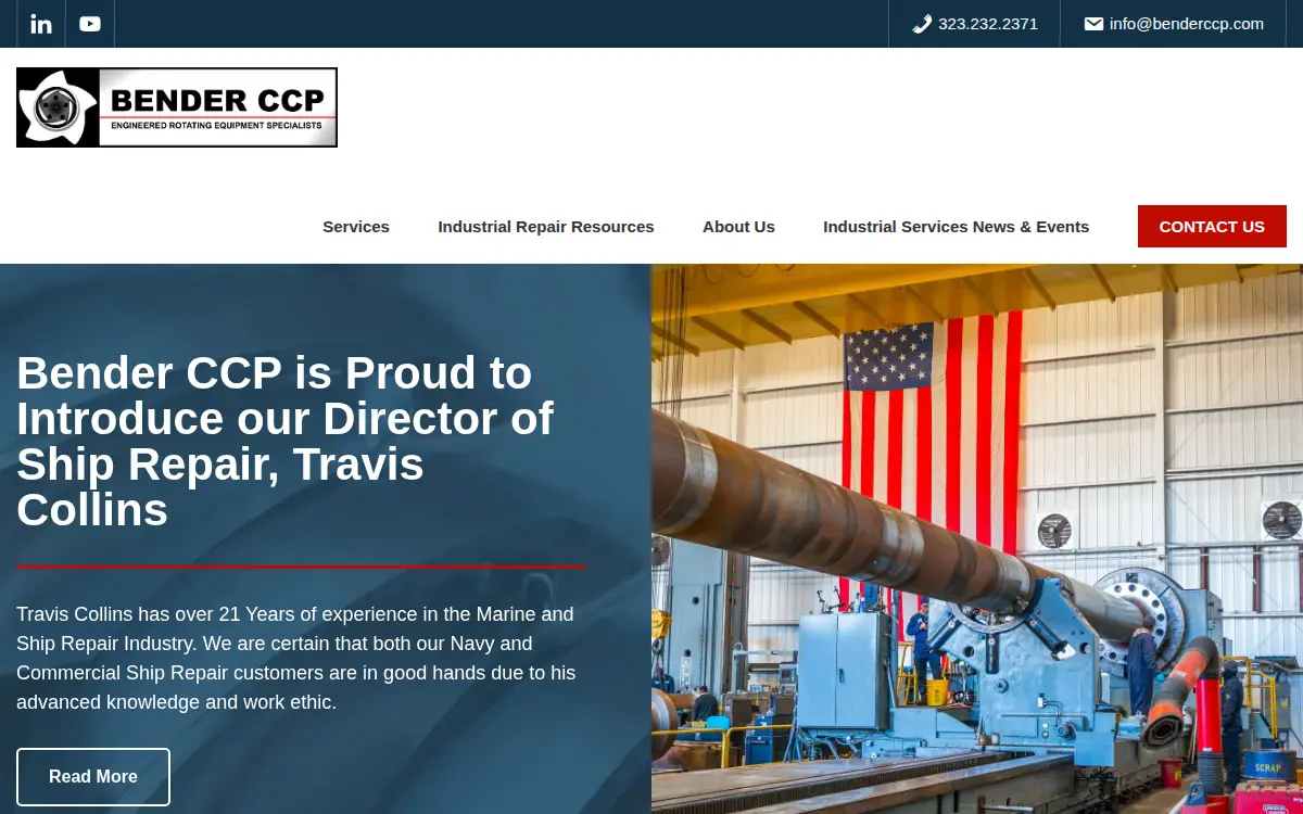 Homepage of Bender Ccp, INC.