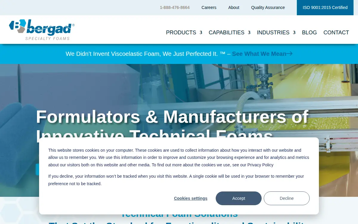 Homepage of Bergad INC