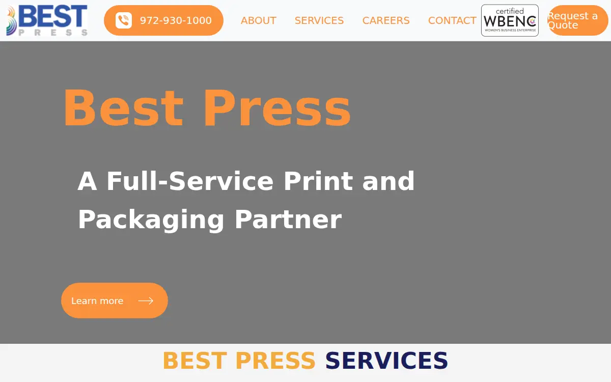 Homepage of Best Press, INC.