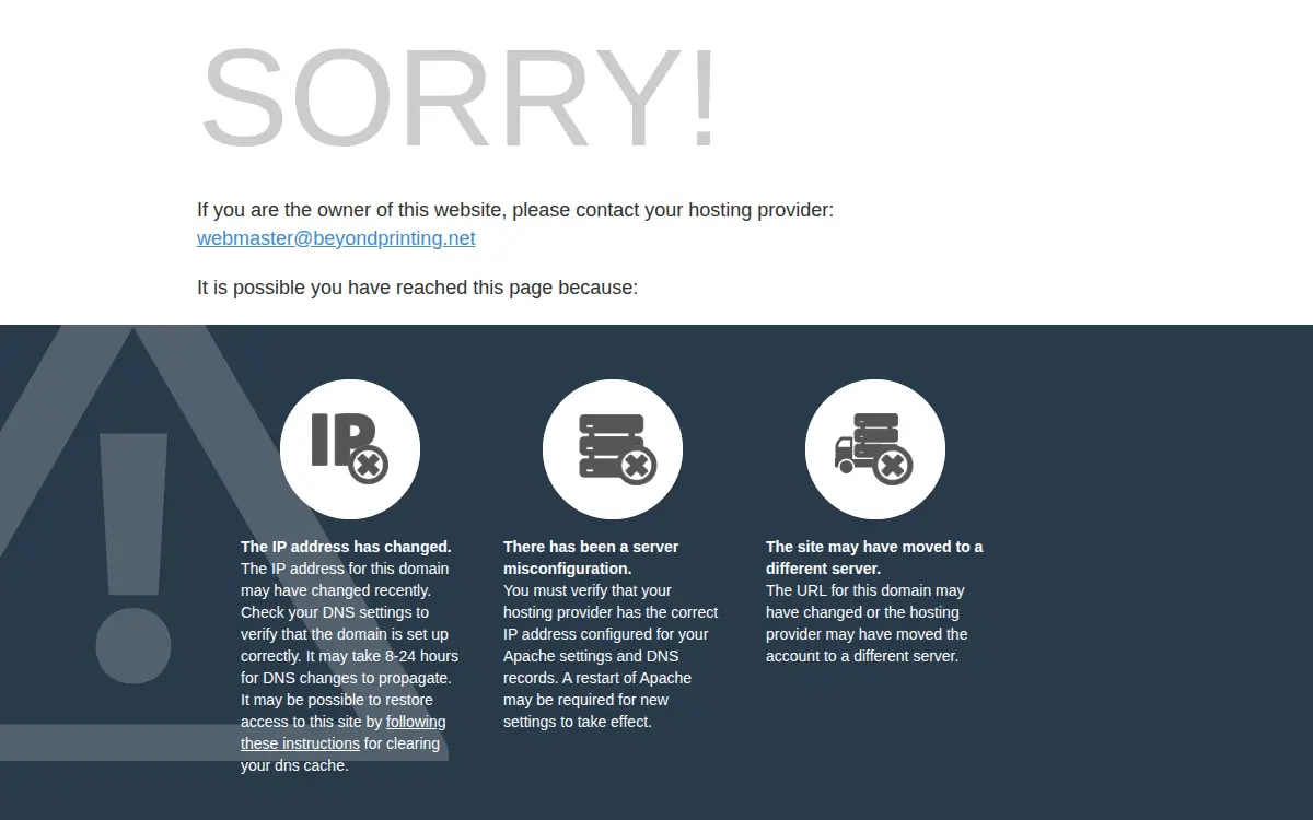 Homepage of Bp Beyond Printing, INC